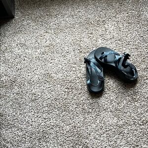 Chaco Cloud sandals, teal and black. Worn one season, excellent condition.